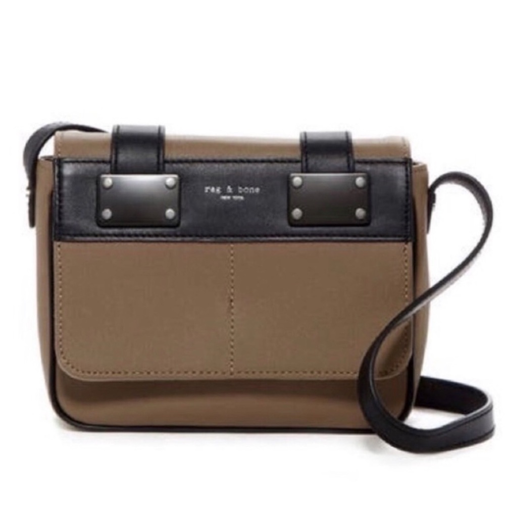 Great mini crossbody bag is the Pilot in tan with black.